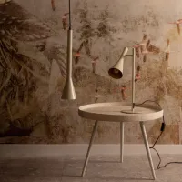 Bounds bijzettafel L hout/metaal naturel 44XØ58  WOOOD